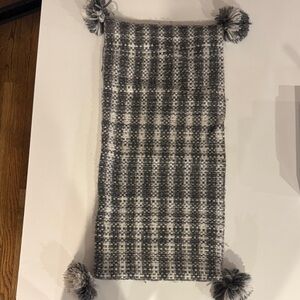 Serena & Lily Gray and White Plaid Accent Pillow